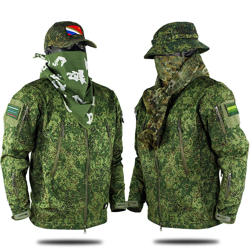 Tactical Outdoor Spring And Autumn EMR Camouflage Waterproof Outdoor Sports Clothing Soft Shell Training Clothing