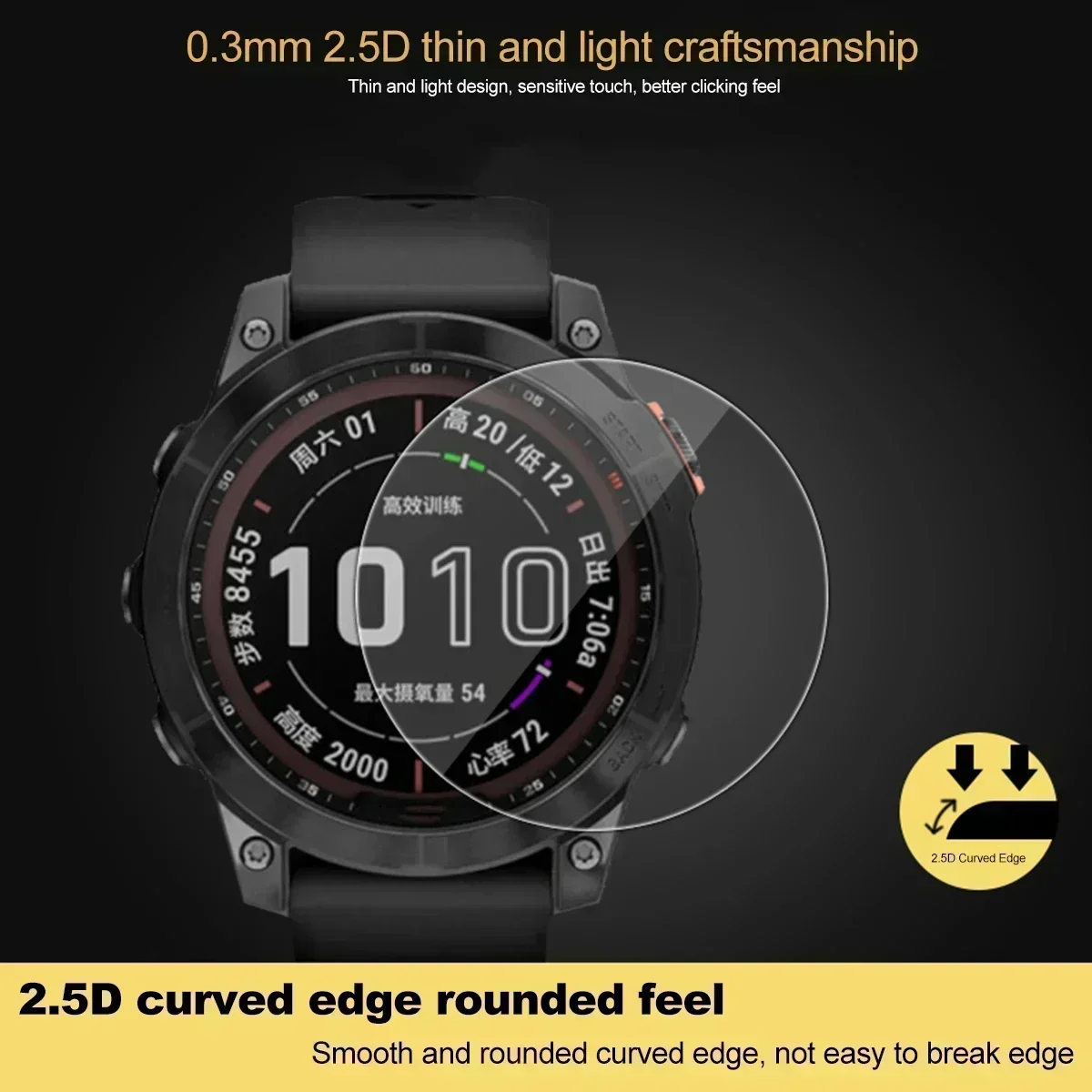 Garmin Fenix 7,7x,7s,6x,6s pro,6,6 s,スマートウォッチ用のサファイアHDスクリーン保護フィルム