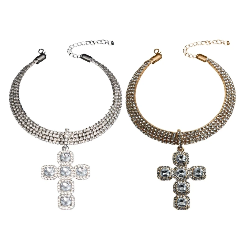 Exquisite Crosses Design Chokers Necklace A Essential For Fashion Forward Women 55KA