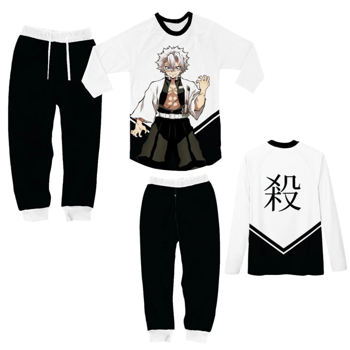 

Осенне-зимний аниме Bandai Demon Slayer, косплей, комплект из двух предметов, рождественская серия, полноразмерный мужской и женский комплект с капюшоном с круглым вырезом