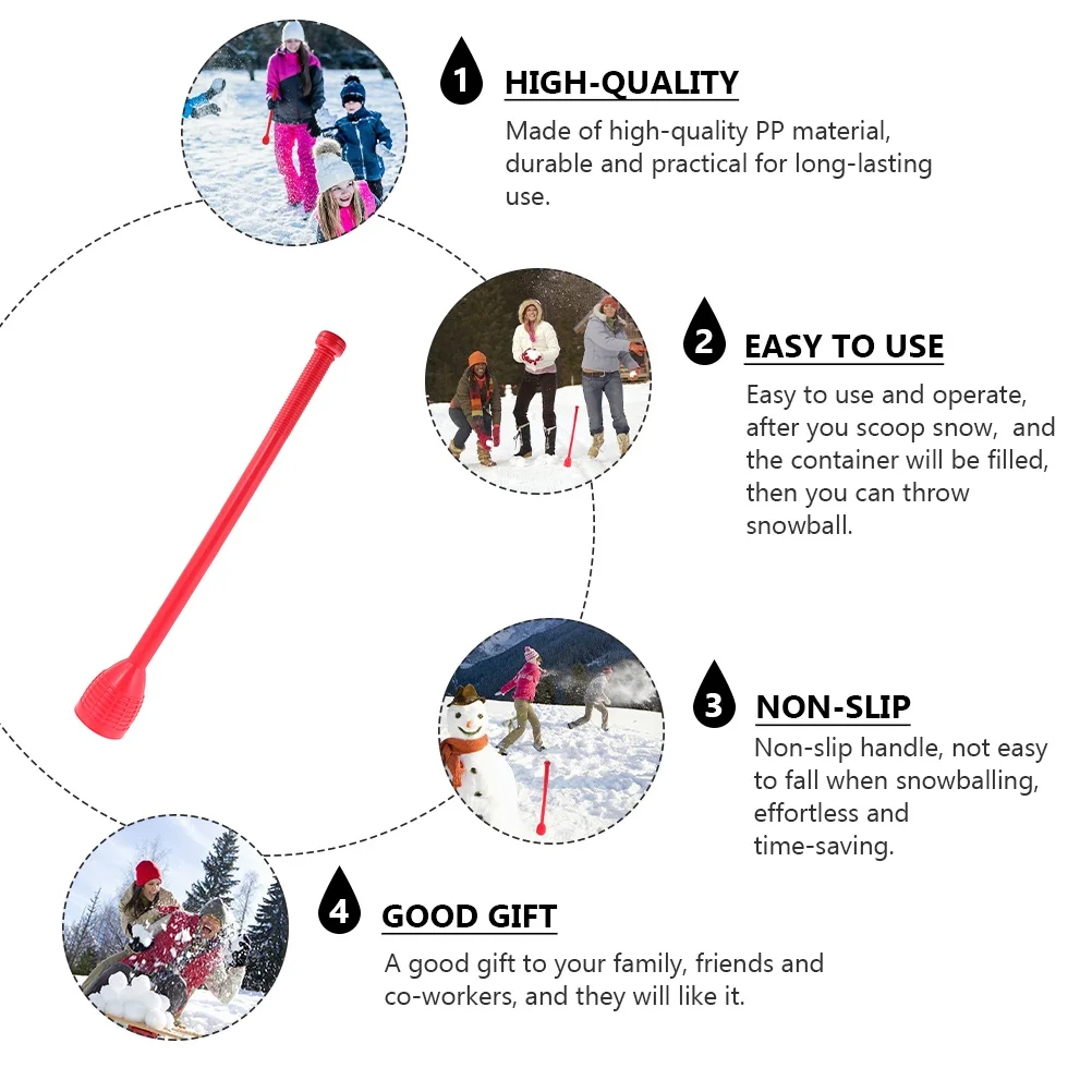 Set di bastoncini per lanciatore in PP durevole da 2 pezzi Maniglia antiscivolo facile da usare per lanciatore invernale all'aperto