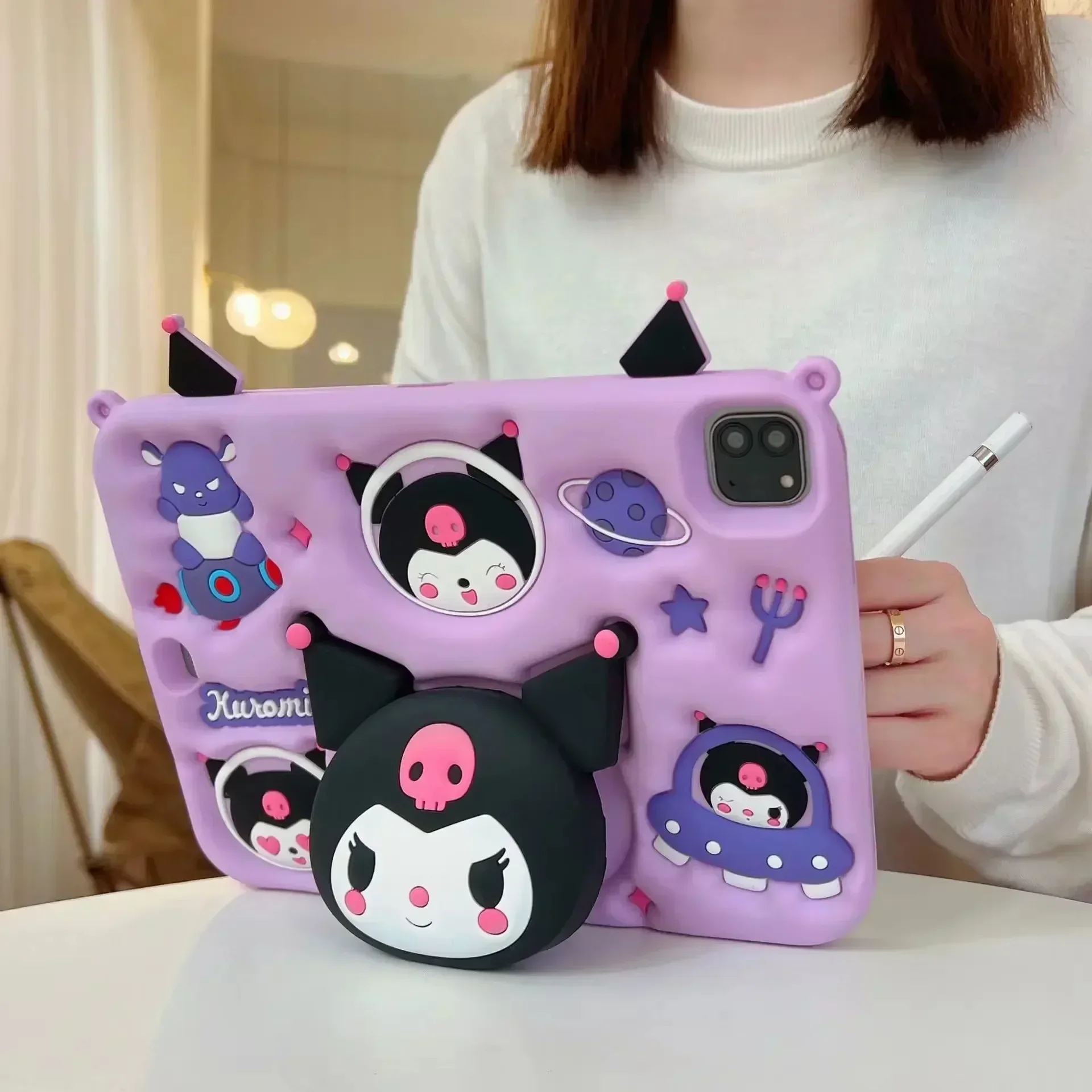 

Чехол-подставка Sanrio Kids для Samsung Galaxy Tab A9 8,7 дюйма X110 Tab A9Plus X216 Tab A8 A7 Lite T220, противоударный чехол, милый чехол