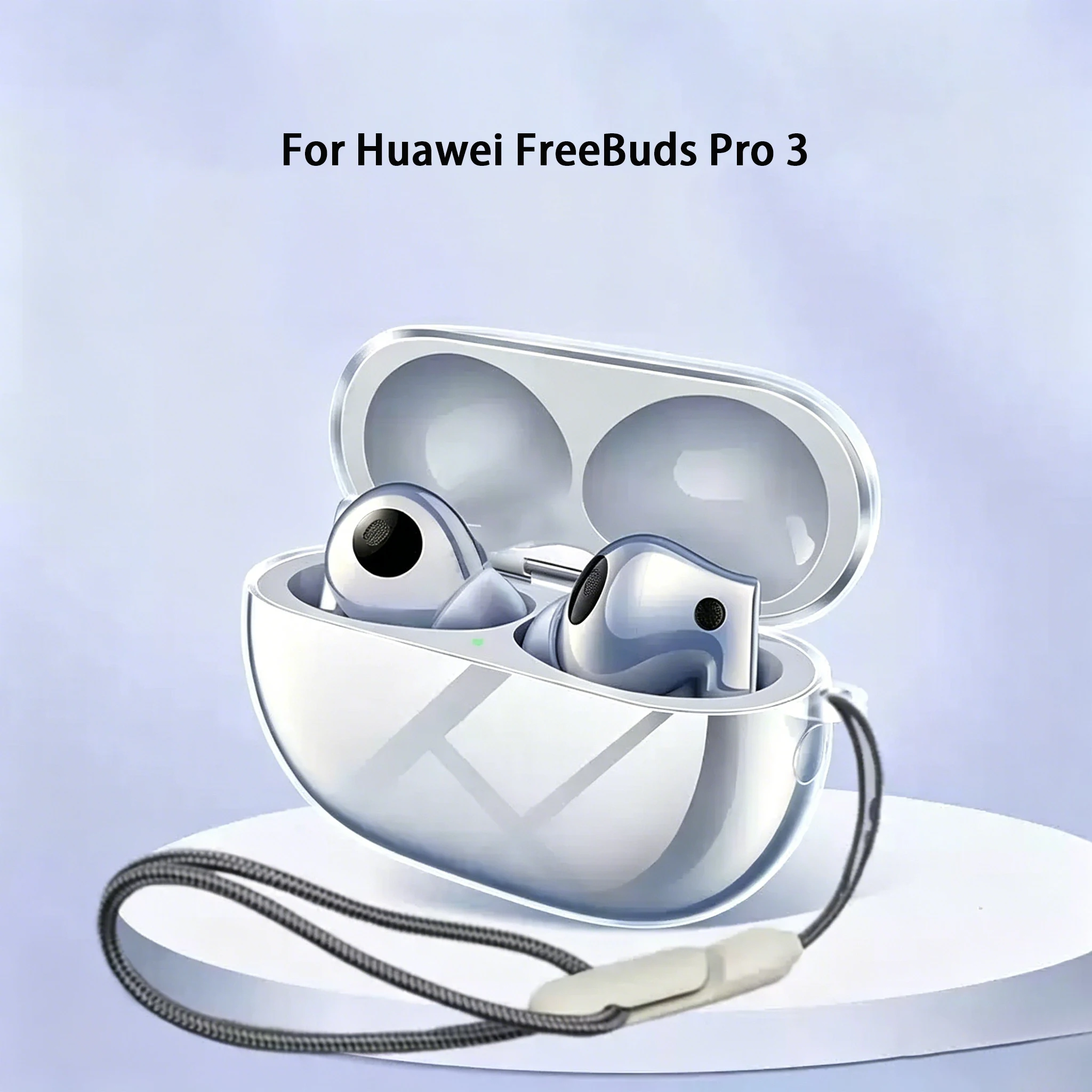 Für Huawei FreeBuds Pro3/Pro4 Transparente Kopfhörerhülle Weiche TPU Kratz- und Staubfeste Durchsichtige Kopfhörerabdeckung