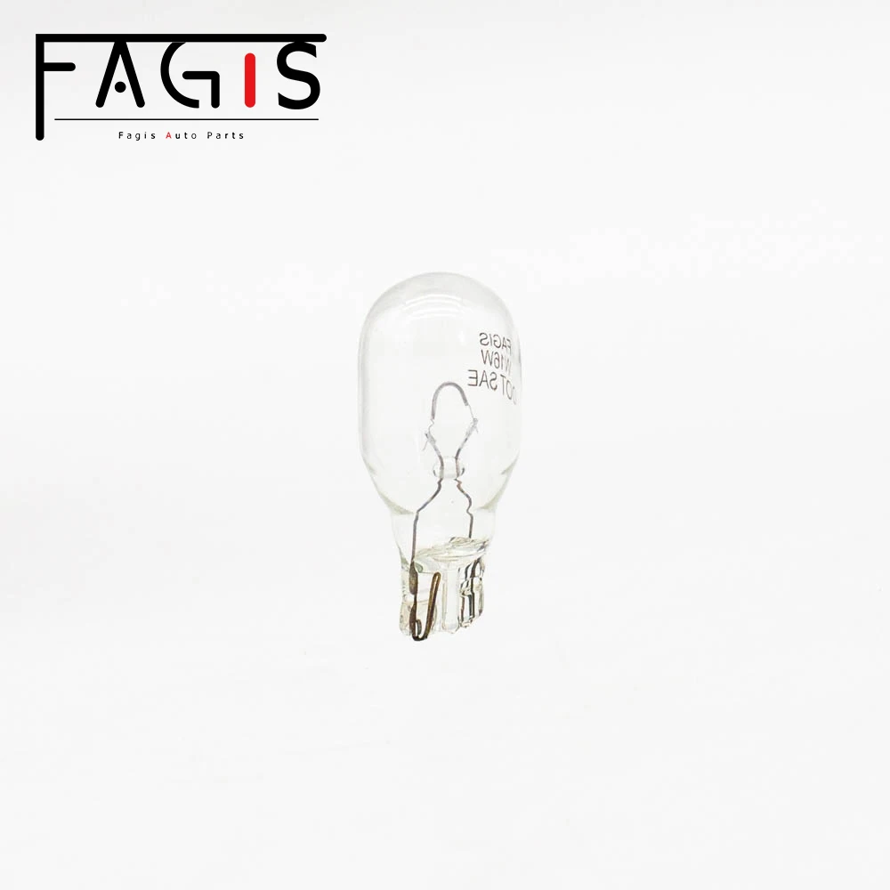 Fagis-luz blanca cálida para Interior de coche, bombillas halógenas para instrumentos, 10 piezas, W16W, T15, 12V, 16W