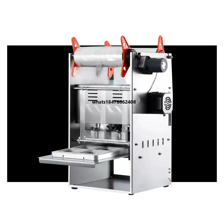 Full Automatic Cup Sealing Machine Plastic Tray Sealer Paper Cup Milk Tea  Foil/Film Packing Machine for Meat Vegetables Storage