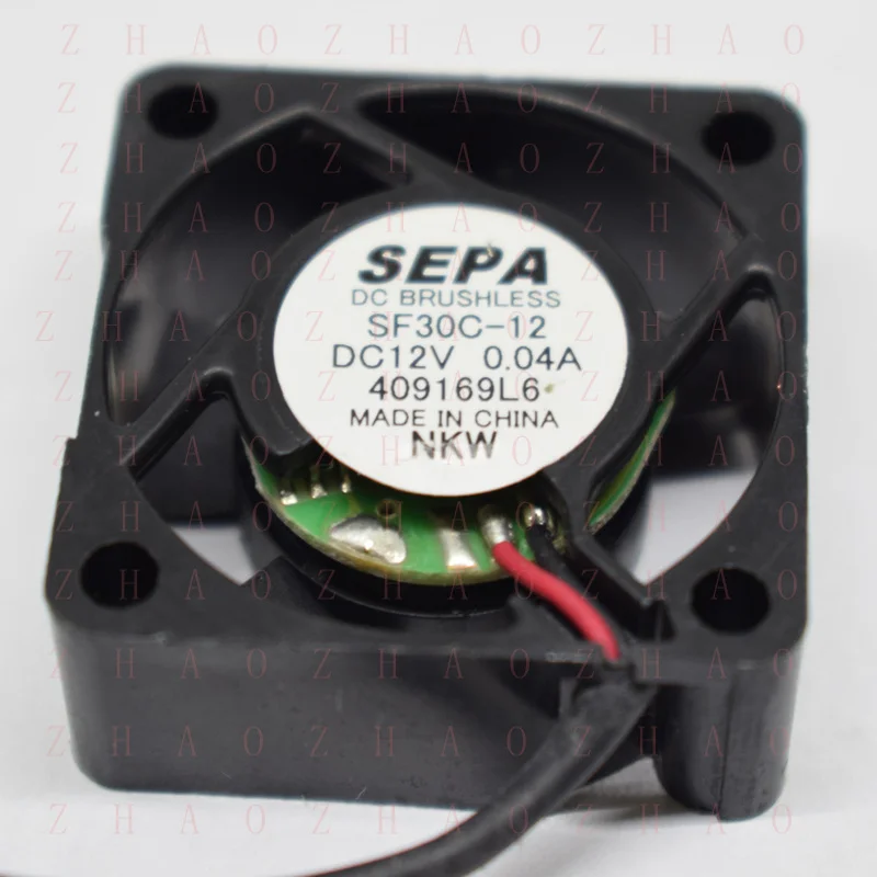 L+ 10pcs for SEPA SF30C-12 12V 0.04A DC Cooling Fan 30x30x12mm 30mm 2pin connectors