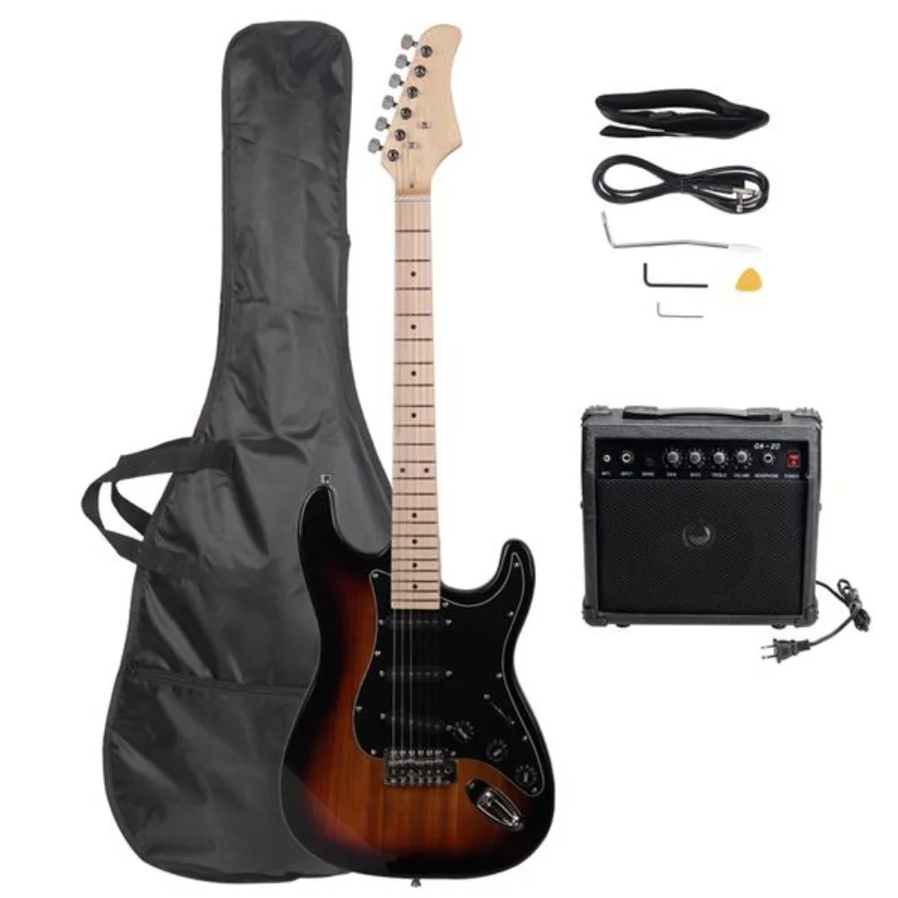 

Stylish Electric Guitar,Black Pickguard Golden, Musical Instruments, Stringed Instruments, Guitar