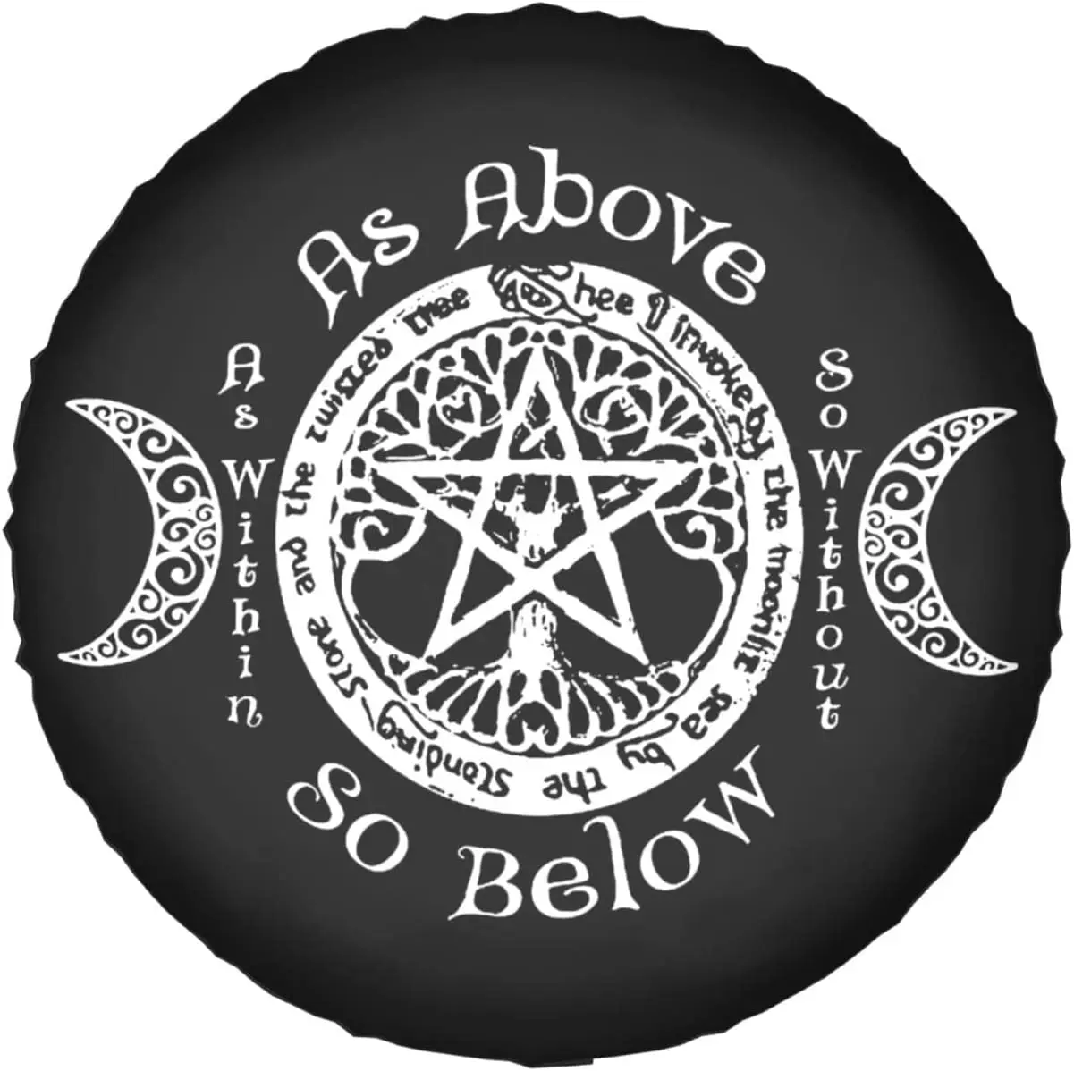 

Wiccan Pagan Witch Universal Tire Cover Fits Most Vehicles Such As Trailers, RVs, SUV, Trucks