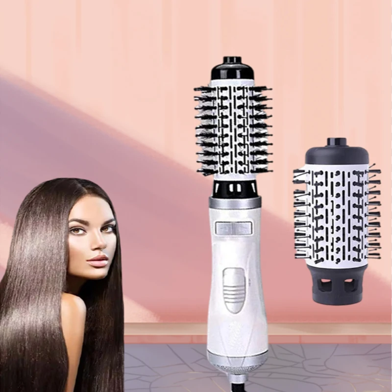 

Автоматическая вращающаяся щетка с горячим воздухом, оборудование для парикмахерской 2-в-1, щетка для фена, одношаговая расческа для выдувания воздуха, инструмент для укладки