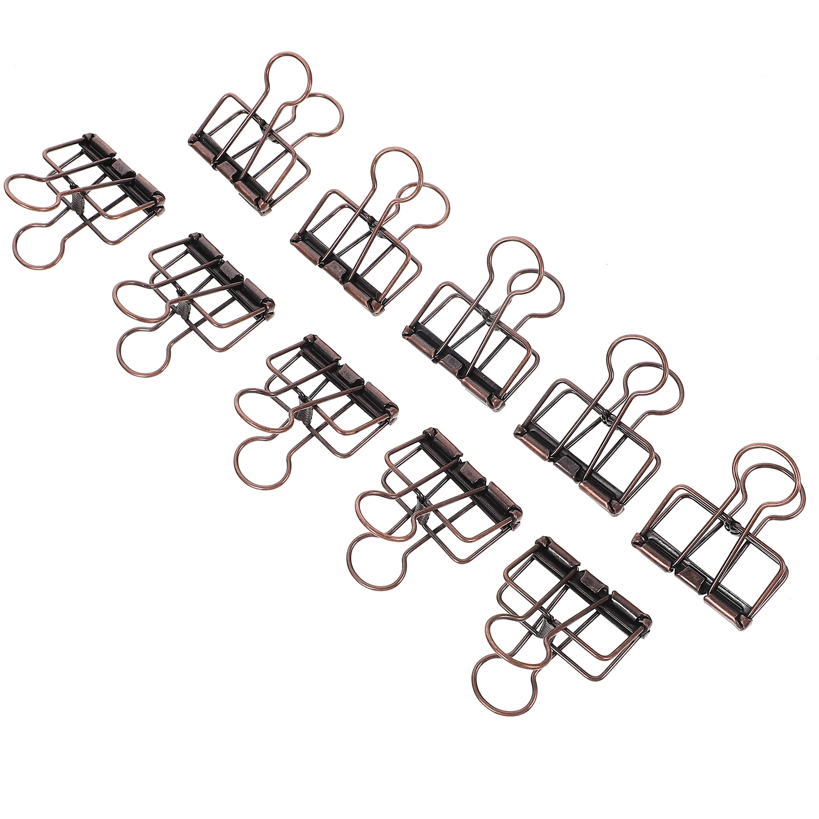 

10 Pcs Clamp Cute Hollow Dovetail Clip Paper Clips Clamps Alloy Office Stationery Supplies