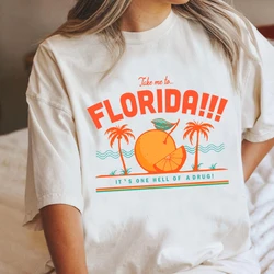 Florida Tee Shirt Summer Aesthetic Graphic T Shirt Beach Vacation Short Sleeve T-shirt Tortured Poets Department T-Shirts Unisex