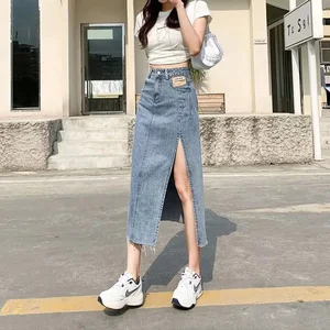 8 en çok satılan, etekli midi kot kot pantolon - №4