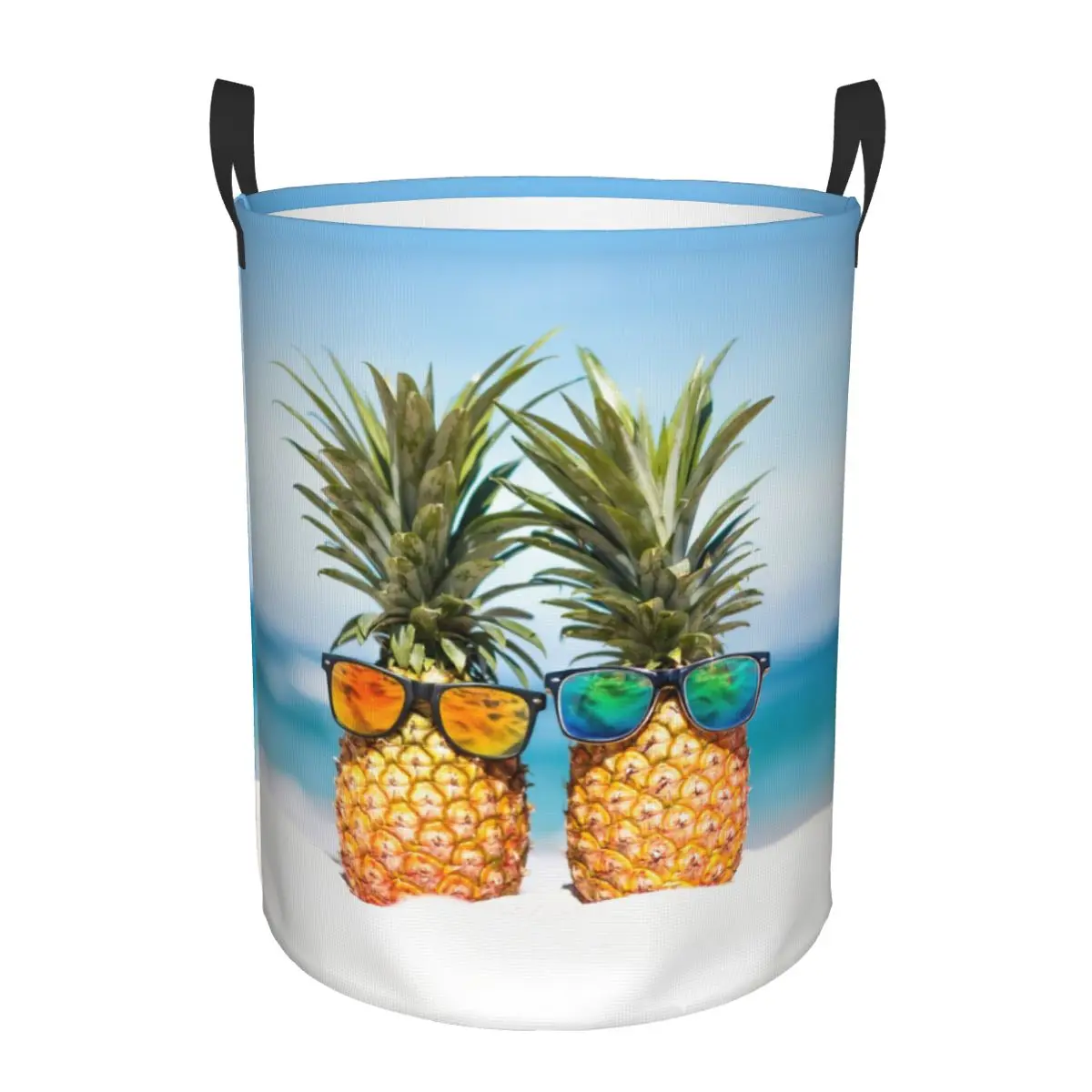 Summer Tropical Fruits Pineapples Laundry Hamper Large Clothes Storage Basket Toys Bin Organizer for Kids