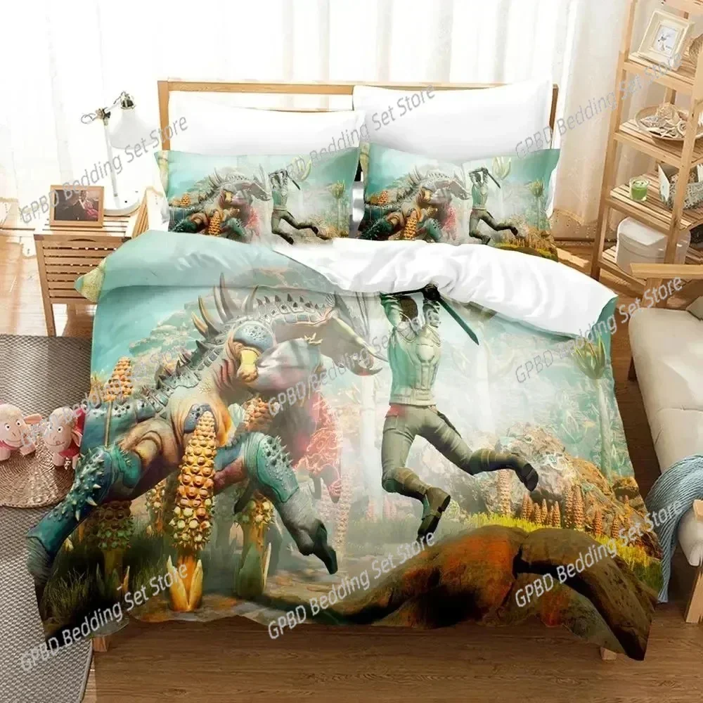 Game Outer Worlds Bedding Set 3D Printed Suitable for Bedroom Duvet Cover Set With Pillowcases Kids Home Textile