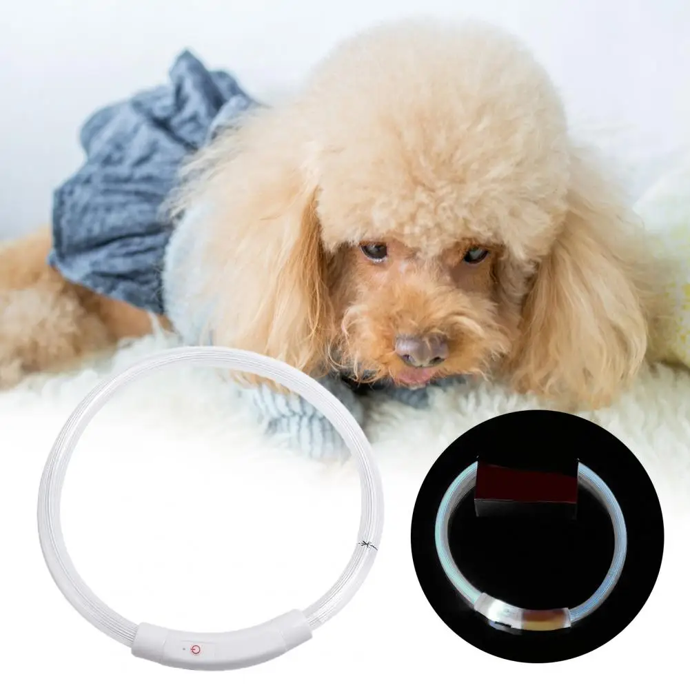 Dog Necklace Durable Dog Collar Usb Rechargeable Glowing Dog Collar Waterproof Pet Flashing Necklace for Night Safety Electric