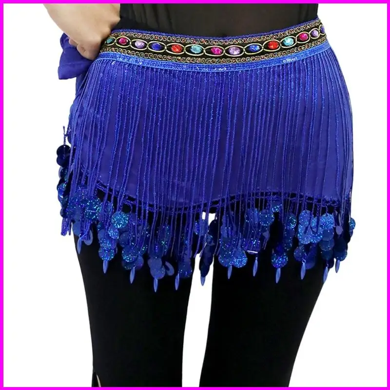 Écharpe hanche danse du ventre, Costume d'halloween, tenue Festival Raves, jupe portefeuille à paillettes, Mini jupe