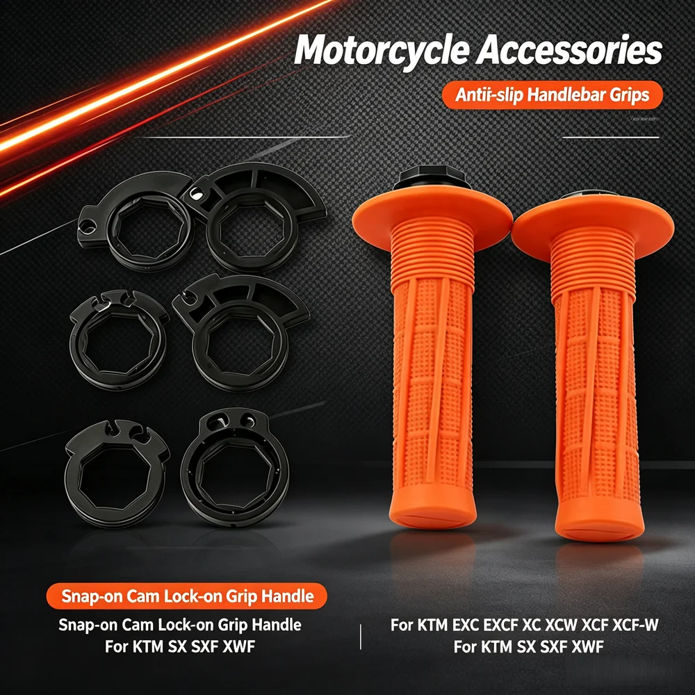 For KTM EXC EXCF XC XCW XCF XCF-W SX SXF XWF Motorcycle Accessories Anti-slip Handlebar Grips Snap-on Cam Lock-on Grip Handle