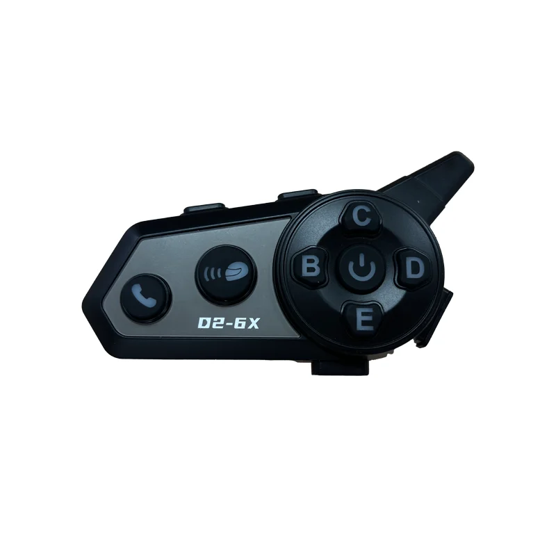 

D2-6X Motorcycle Helmet BT Intercom Headset With Music Sharing