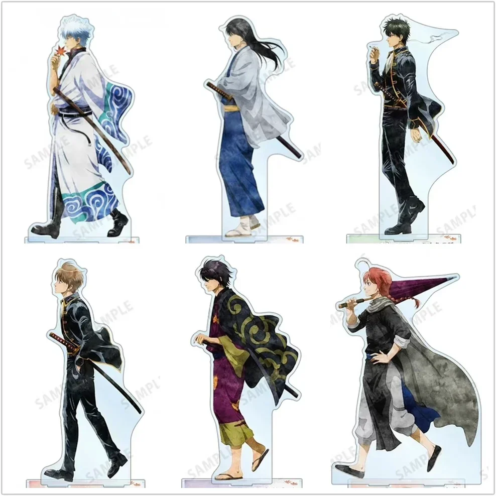 Anime Sakata Gintoki Katsura Kotarou Hijikata Toshirou Figure Doll Acrylic Stand Model Plate Cosplay Toy