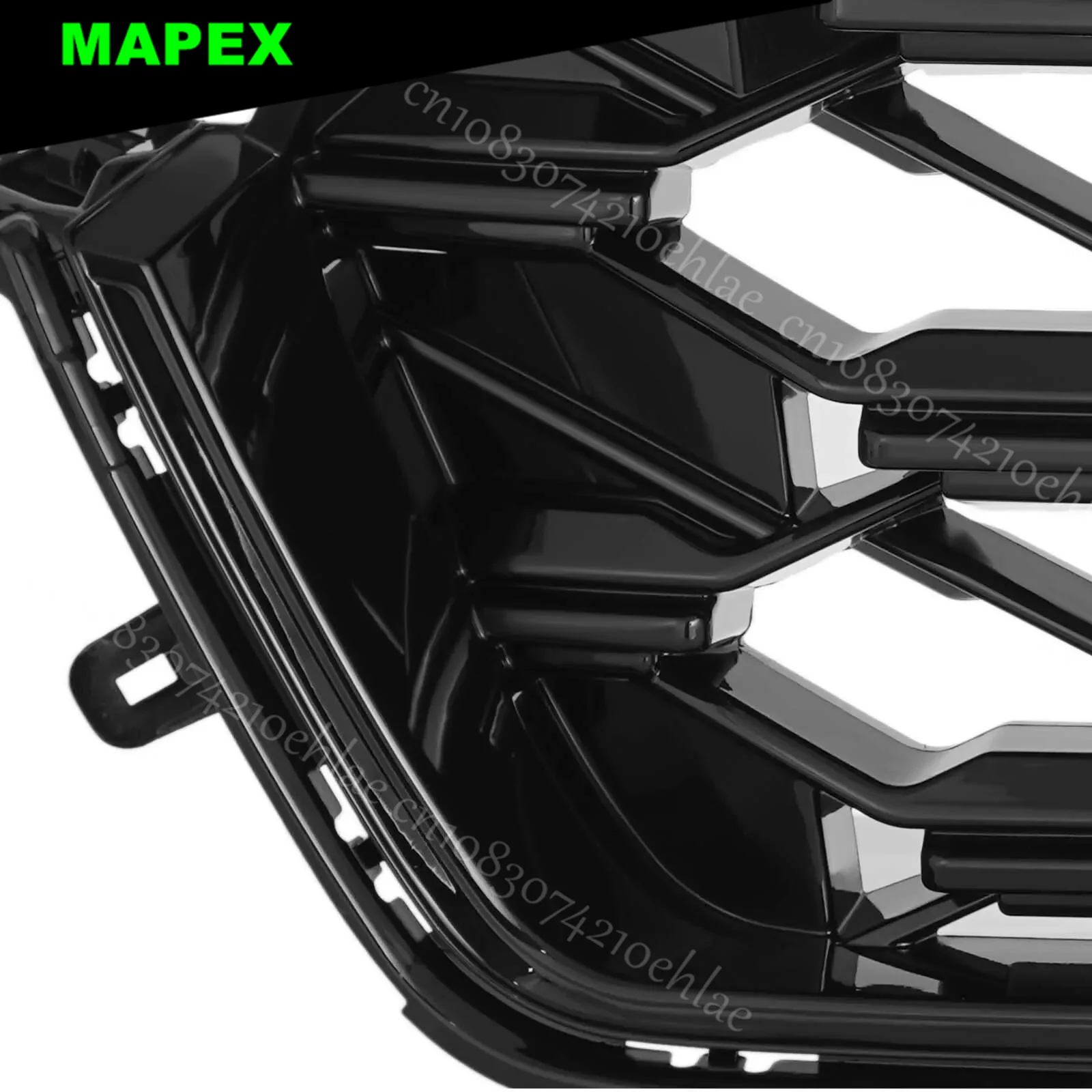 Front Upper Grille Glossy Black For 2023-2024 Honda CRV CR-V Sport Hybrid