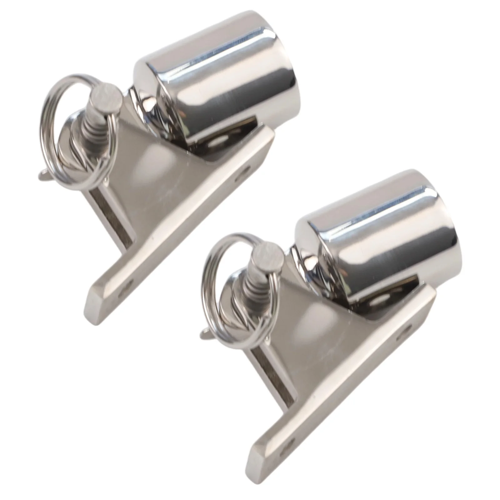 2 Sets of Marine Grade Stainless Steel 316 Deck Hinges and Eye End with Quick Release Pins and L Shaped Wrench for Boats