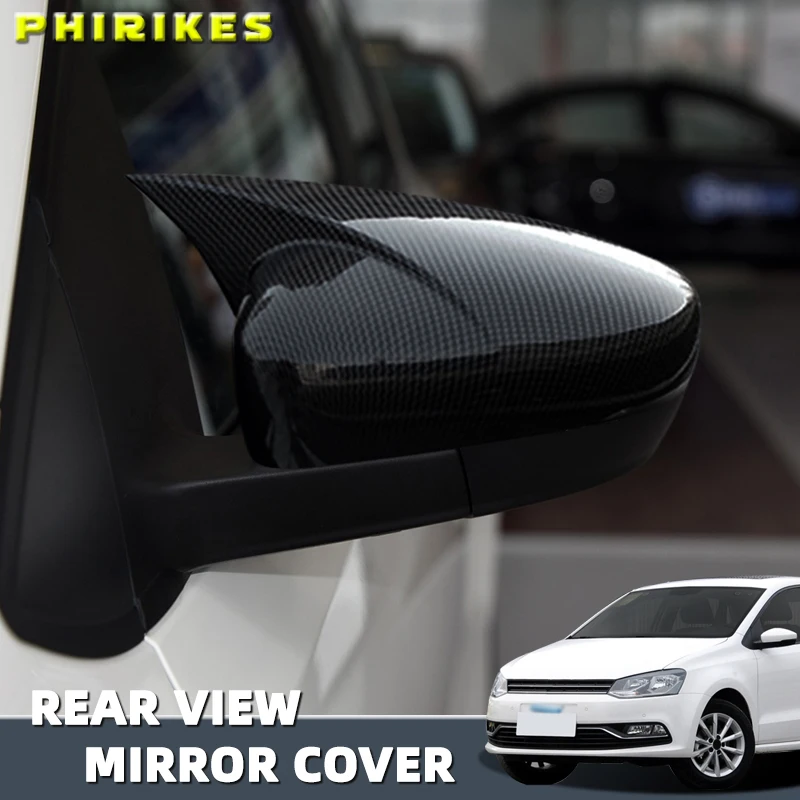 

For VW Polo 6R 6C Side Door Wing Mirror Cover (Carbon Fiber) Fit Volkswagen 2010 2011 2012 2013 2014 2016 2017