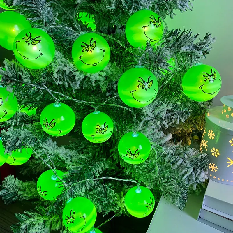 Imagem -03 - Luzes de Bola Verde para Festa Decoração de Dia de Halloween Decoração Engraçada Árvore de Natal Ano Novo 669 2024