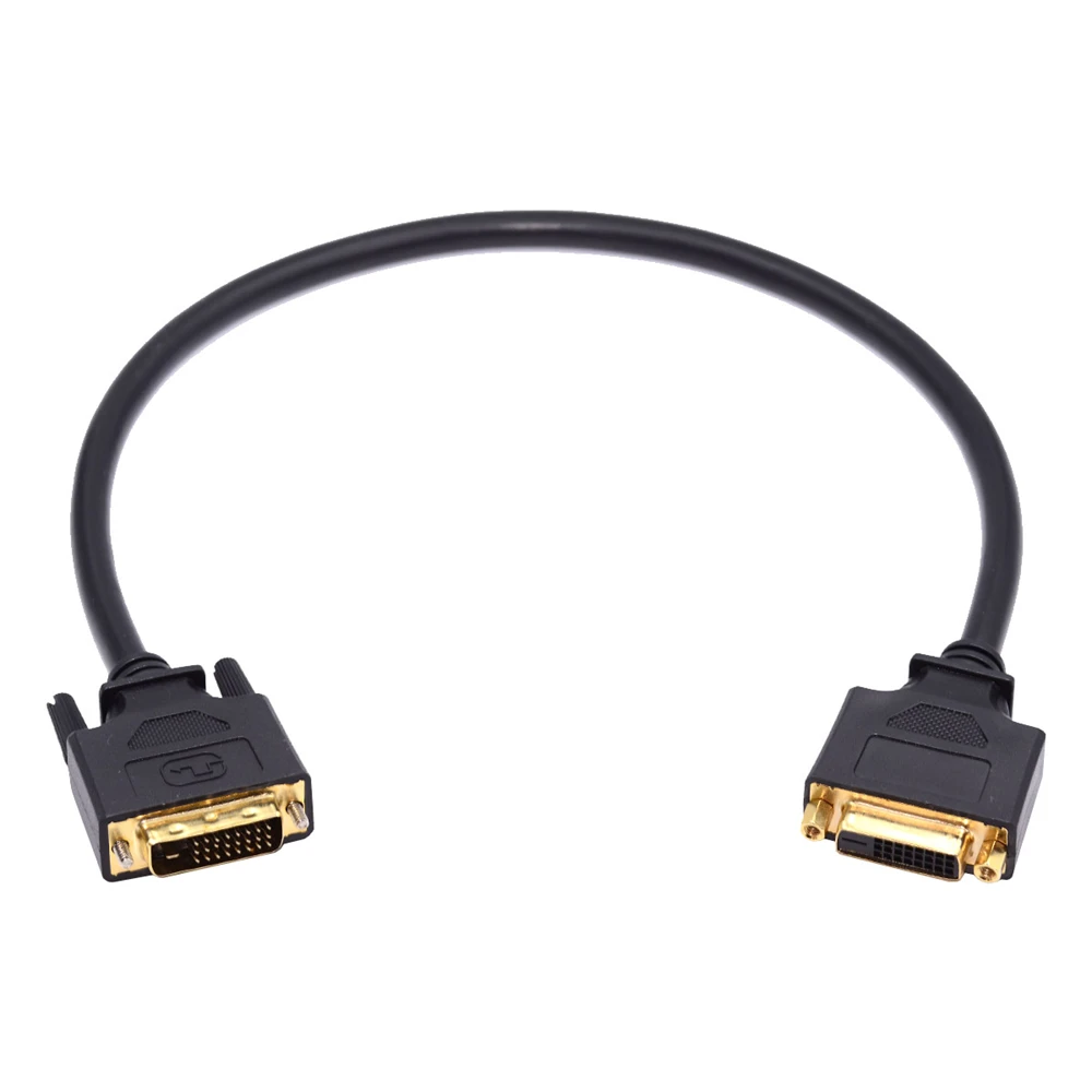 Chenyang DVI-D Dual Link DVI 24+1 Male to Female Extension Cable Digital Video for Monitor Graphics Card 50cm