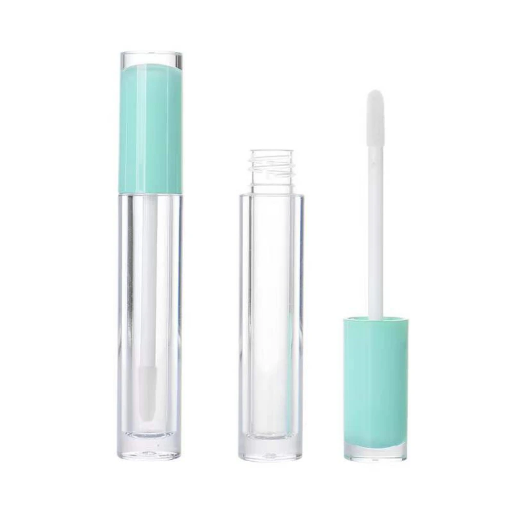 Contenedor vacío de Material ligero de forma redonda, tubo de brillo de labios, botella transparente de diseño transparente para hacer brillo de labios DIY, maquillaje