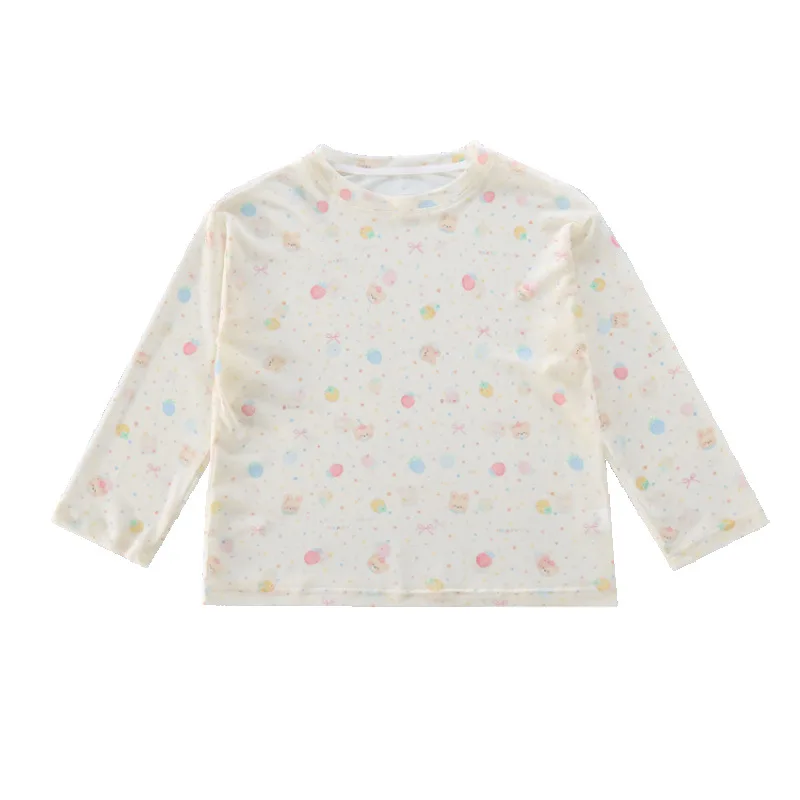 Children Dopamine Sunscreen Clothes Colored Polka Dot Sunscreen Cover Summer New Lightweight Long Sleeved T-shirt Cool Top