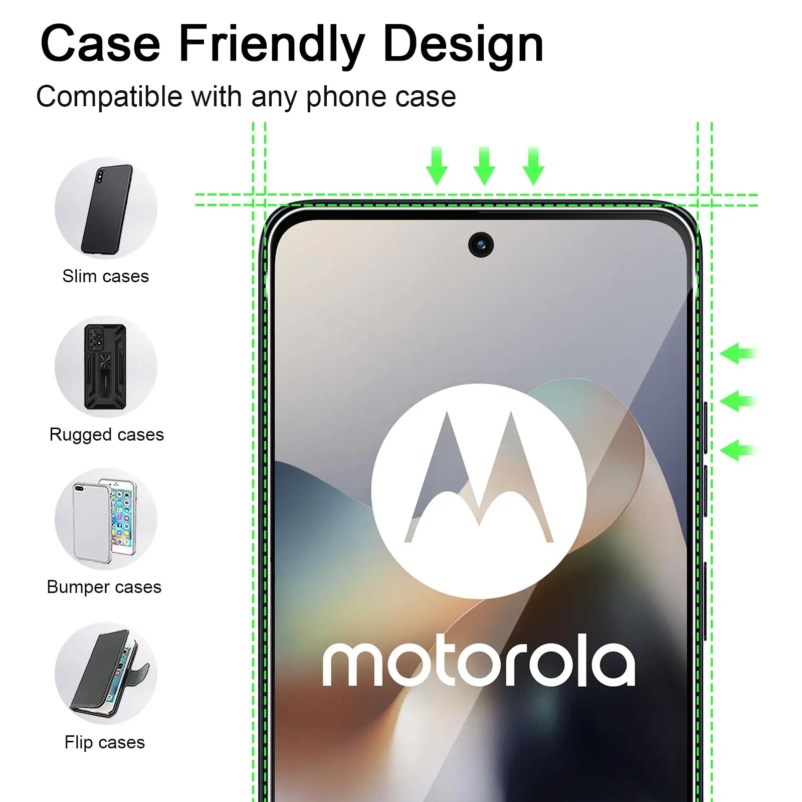 Pelindung Layar untuk Motorola Moto G56 5G 6.72 Inci Kaca Antigores Bukan Penutup Penuh Kristal HD 9H Casing Anti Gores Ramah