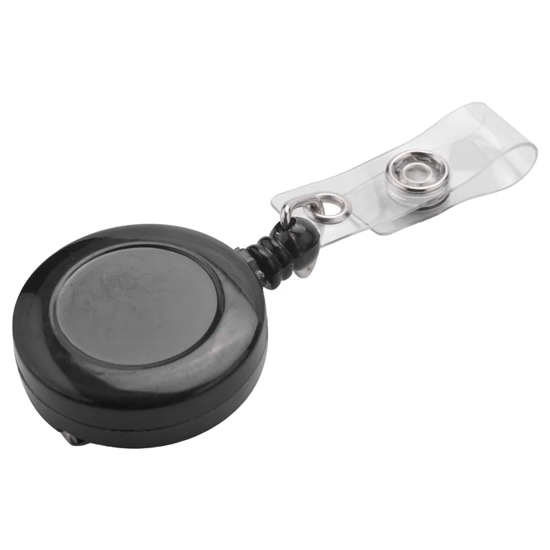 3X Recoil Retractable Yo Yo Key Ring PULL CHAIN Belt Clip ID CARD Holder Ski Pass - Black