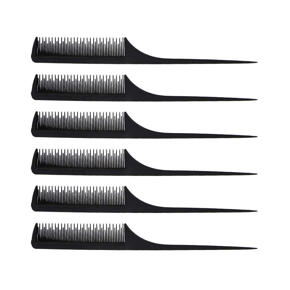 

6pcs Anti-Static Portable Hairdressing Comb Skin-Friendly Lightweight Plastic Hair Comb Scalp Massage Travel Home Use