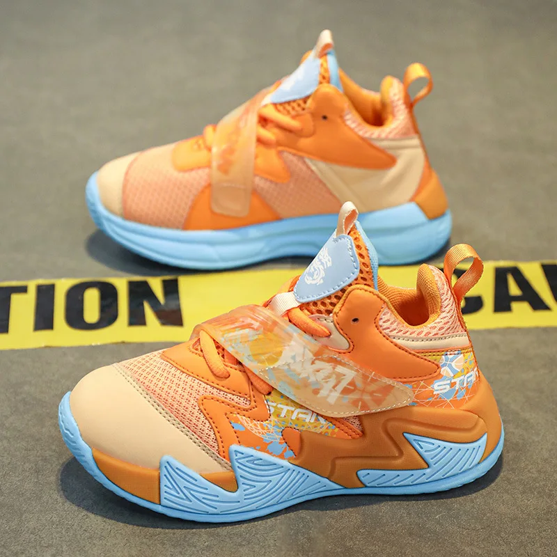 Fashion Boy Basketball Shoe 2025Autumn New Kids Sneakers Simple Versatile Girls' Casual Shoe Comfort Breathable Child Mesh Shoes