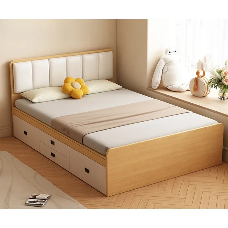 خشب متين، سرير تاتامي، صندوق مرتفع، تخزين، لوحة مزدوجة #2