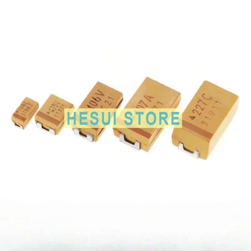 10-50V A B C D E Tantalum Capacitor 0.1uF 0.47uF 1uF 2.2u 3.3u 4.7uF 10uF 22u 33u 47uF 68uF 100uF 220uF 330uF 470uF 680uF 1000uF