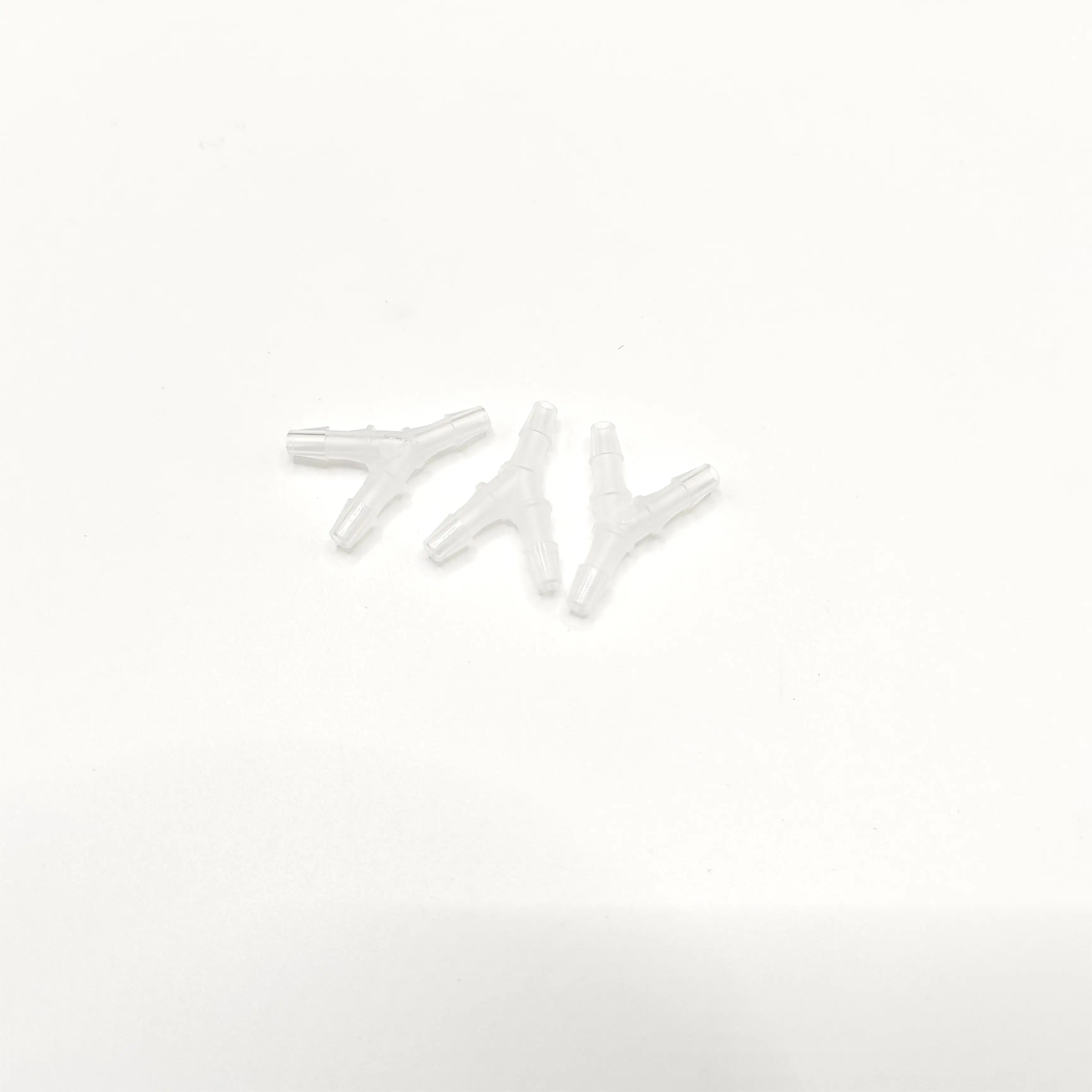 Transparent Plastic Y Barb Connector Three Way Hose Splitter for Medical Catheter Lab Liquid Gas Pipeline