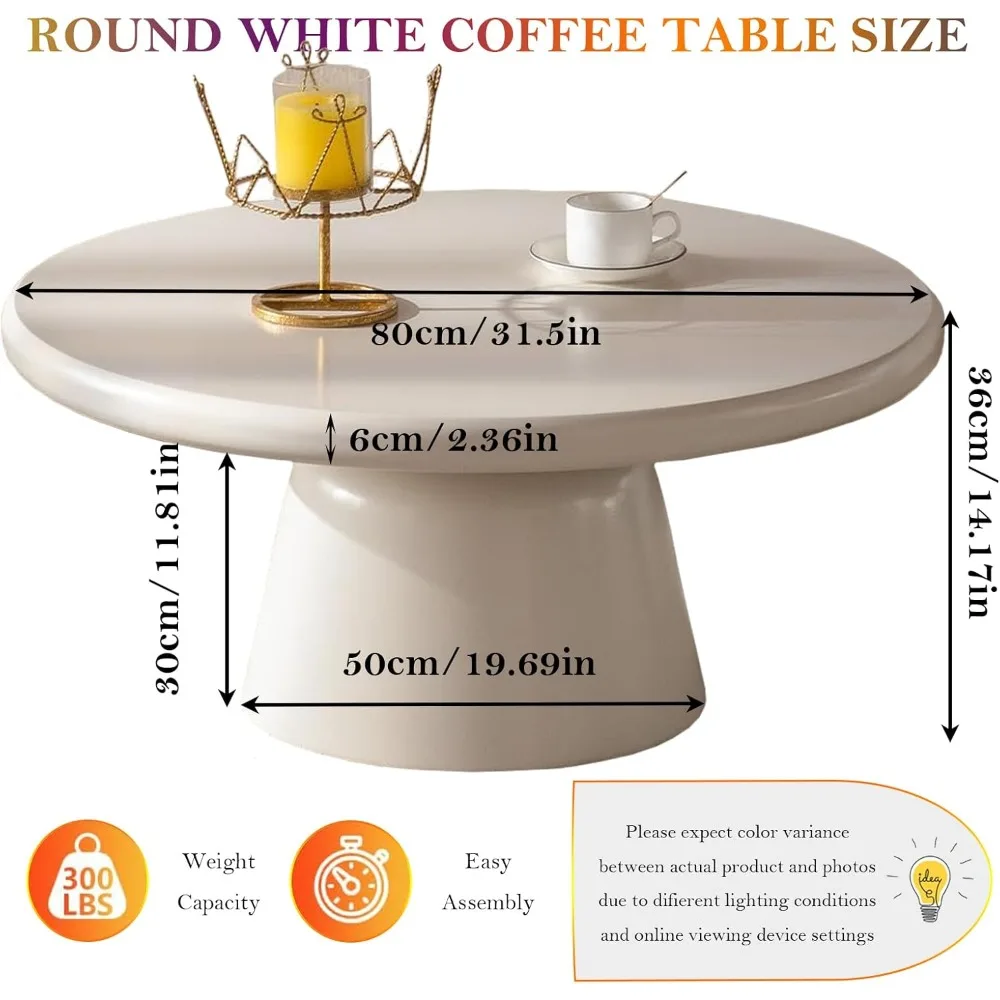 Table basse élégante avec finition élégante et base robuste, table centrale basse moderne pour espaces de vie rustiques