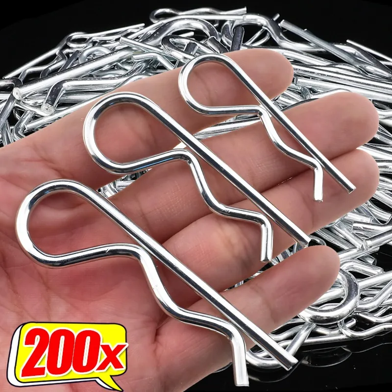 

Steel R Type Cotter Pin Clip Multi-size Heavy Duty Hitch Pins Clip Spring Retaining Wire Hair Pins Car Fasteners Assortment Kits