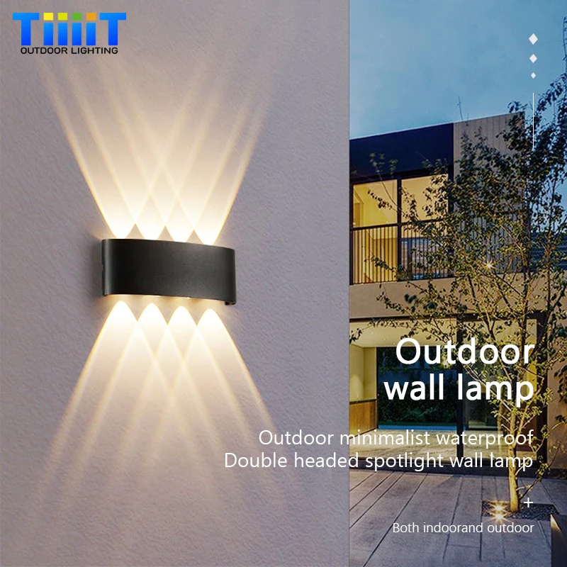 Lampu Dinding LED Modern, lampu dinding anti air dalam ruangan dan luar ruangan, lampu taman, koridor, halaman, Ruang Tamu