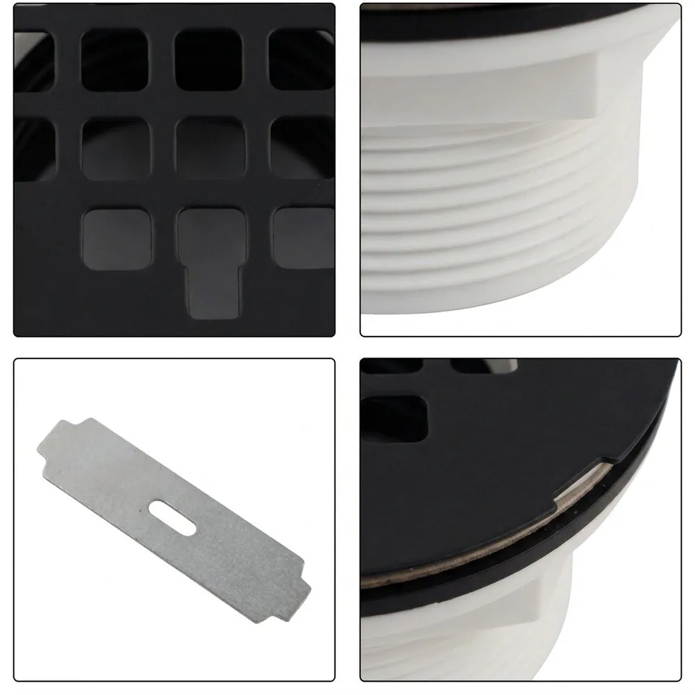 For Shower Installation PVC Shower Drain Fiberglass Drain Stainless Steel Mesh Filter For Acrylic Shower Bases