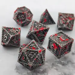 7pcs Dnd Dice Metal Dice For Dnd&Rpg  D&D Dice 7 PCs DND Dice Polyhedral Dice Set for Role Playing Game TRPGPathfinder D20 D6 D4