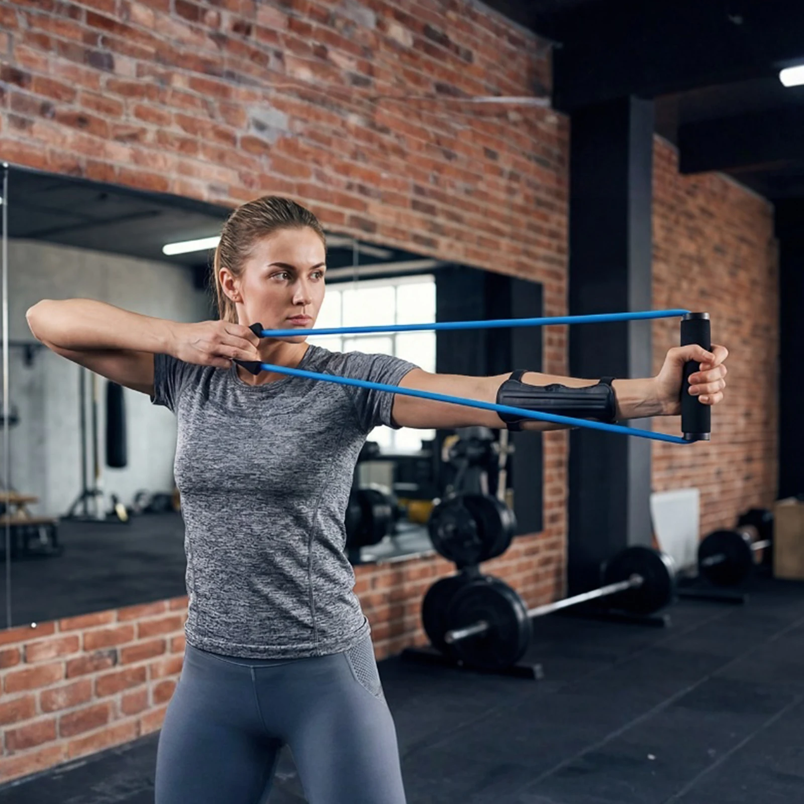 Tragbarer Armkrafttrainer, wiederverwendbares Übungs-Widerstandsband, Bogenschieß-Trainingsband für das Üben der Bogenschießposition – Detail 2