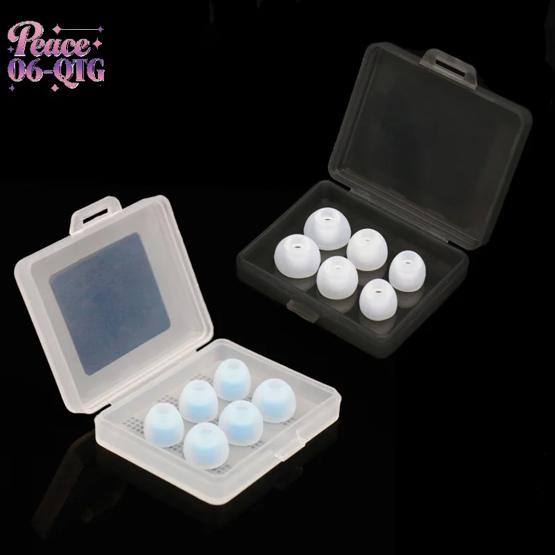 New Eartips Plastic Box Earplugs Packing Box Earphone Tips Memory Foam Case Earphone Accessories Organizer Box Storage Bag