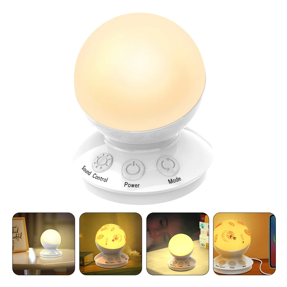 1 قطعة Rgb الكرة شكل LED ضوء الليل التحكم الصوتي الجدول مصباح ضوء ناعم دافئ لغرفة النوم القراءة احتفالي