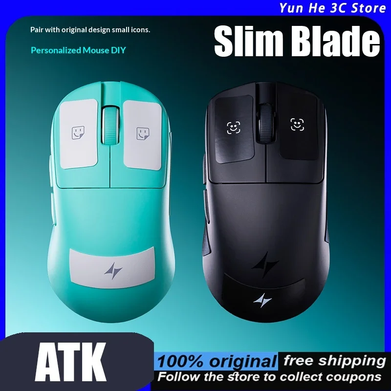 ATK Slim Blade Mouse Grip tape Ultra-thin Anti-slip Sweat-absorbent Highly Elastic Stretchable Universal Fit Designed for Gaming