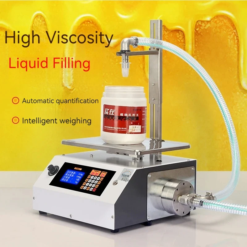 Commercial Automatic Honey Filling Set Gear Driven Pump Weighing Style Viscous Paste Dispenser For Food Processing
