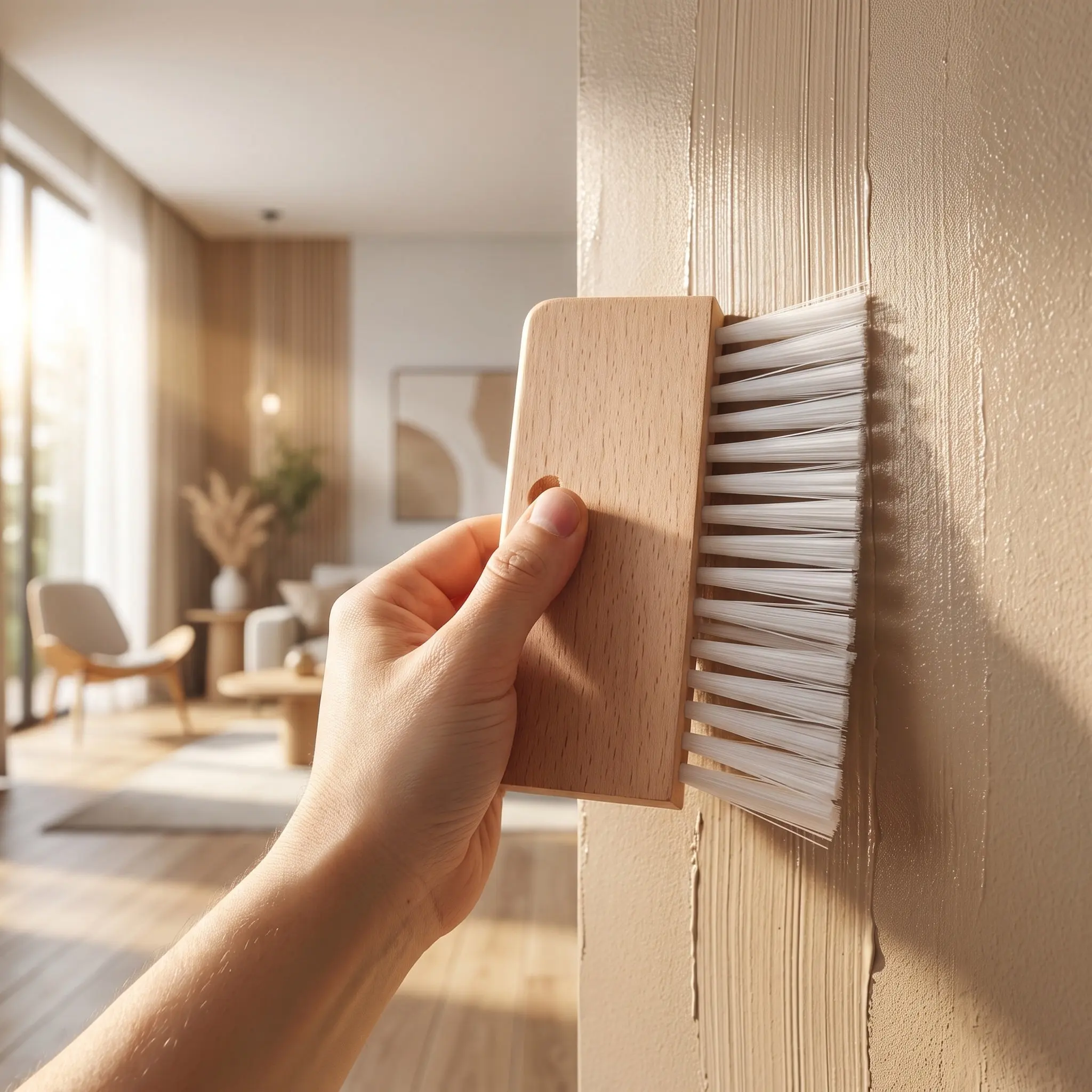 Wood Wall Texture Paint Brush Single-Row Vertical Line Pattern Tool Artistic Interior Wall Coating Brush Effect