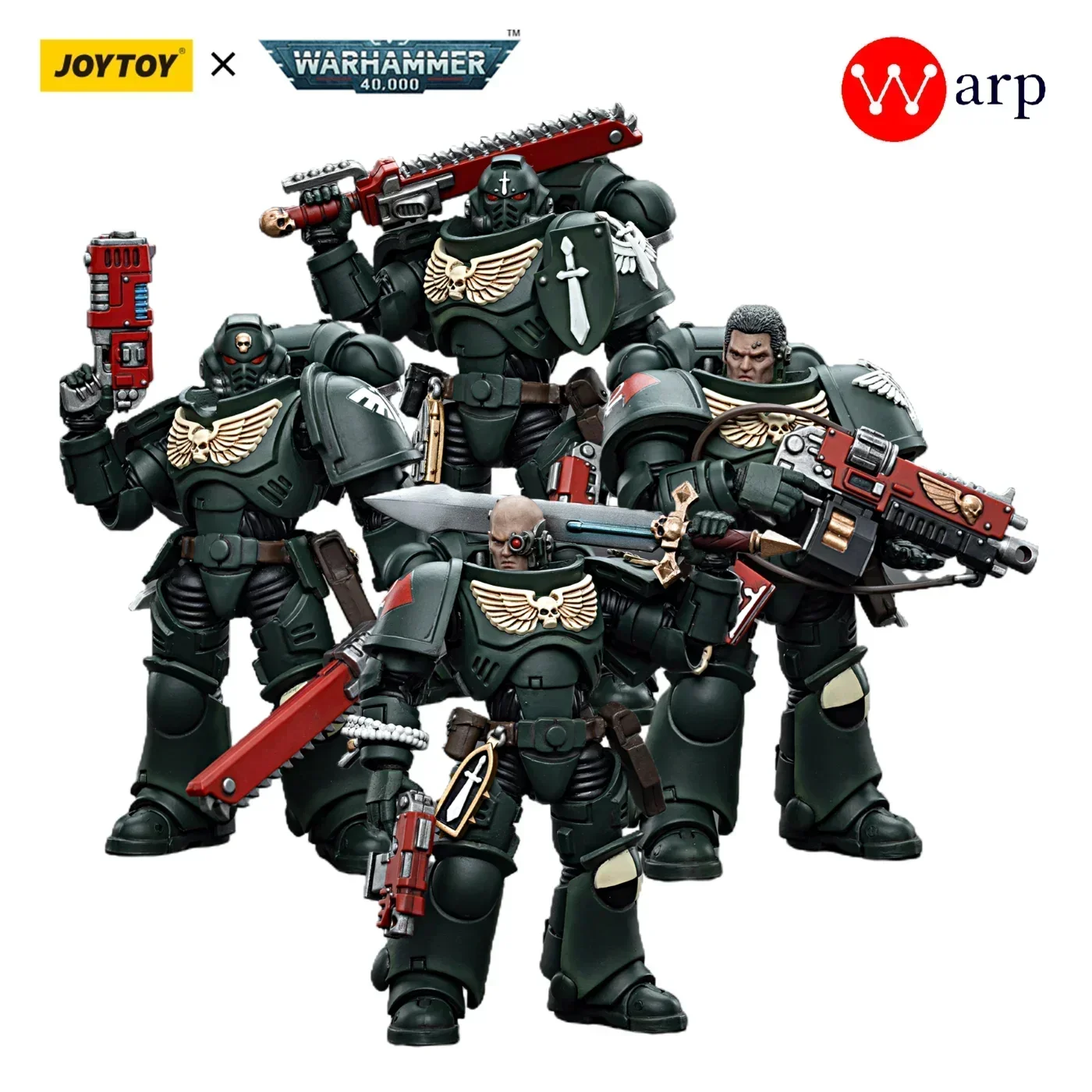 

JOYTOY Warhammer 40k 1/18 Action Figure Dark Angels Intercessors Brother Asharr Nadael Anime Military Model Gift Room Dorm Decor