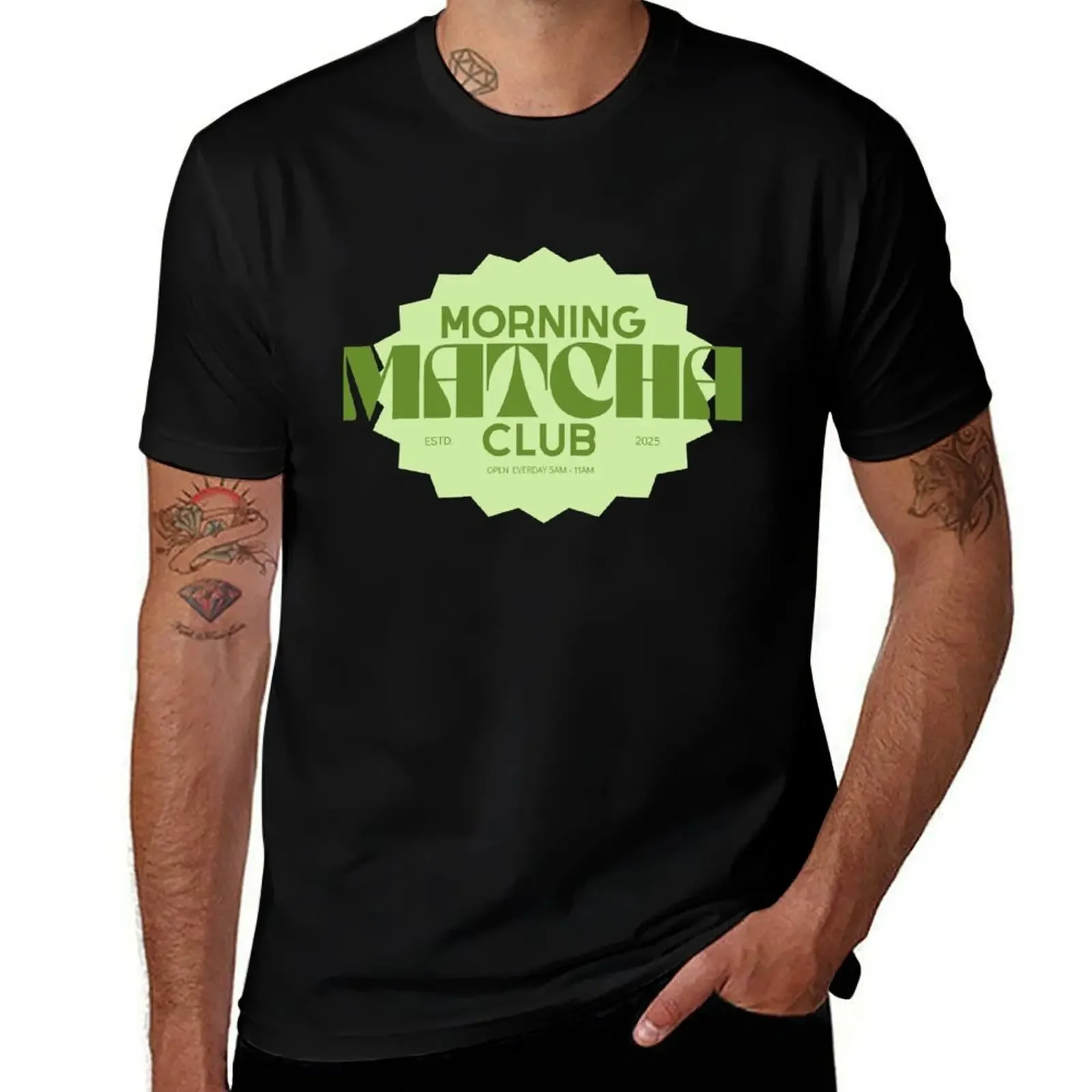

Morning Matcha Club T-Shirt shirts graphic tee graphic t shirt vintage tops oversized t shirt men